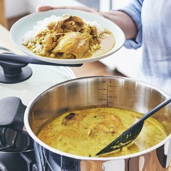 TUPPERWARE DAILY UNIVERSAL COOKWARE 7.4QT/7L STOCKPOT WITH GLASS COVER